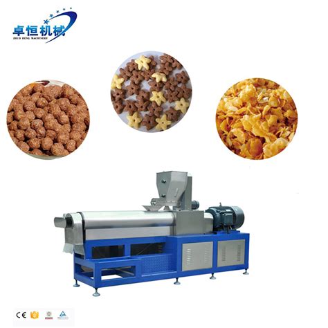 Factory Price Extrusion Breakfast Cereal Corn Flakes Extruder Machine