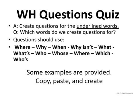 Wh Questions English Esl Powerpoints