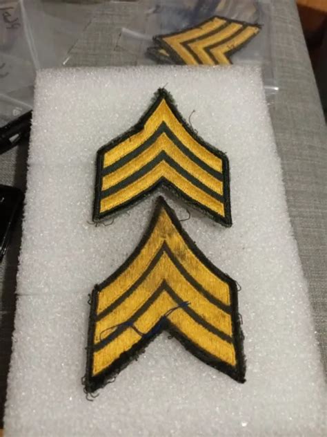 Lot De Grades Armee Us Sergeant Jaune Original Eur Picclick Fr