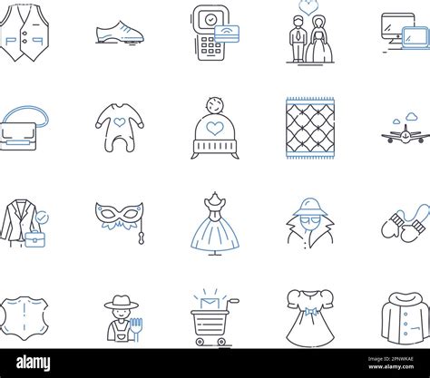 Commercial Hub Line Icons Collection Business Commerce Economy