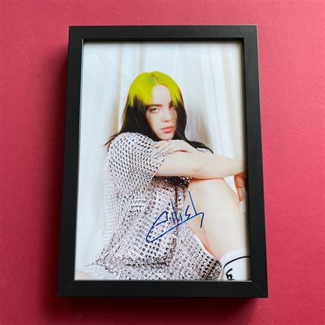 Framed Billie Eilish Authentic Hand Signed Photo Autograph With Coa