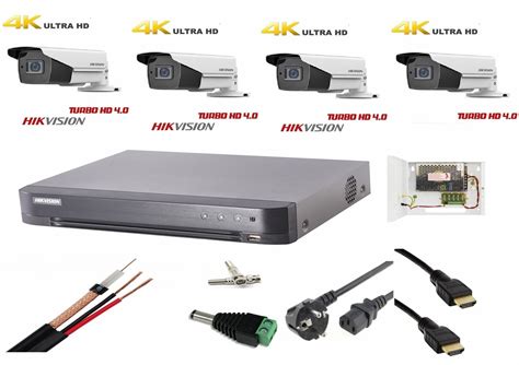 Sistem Supraveghere Video Ultra Profesional Hikvision 4 Camere Ultra HD