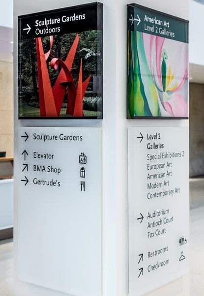 Baltimore Museum of Art Signs and Wayfinding | Wayfinding signage design, Wayfinding, Signage