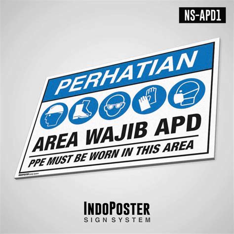 Jual Safety Sign K3 Pvc Ansi Area Wajib Apd Alat Pelindung Diri Ppe S