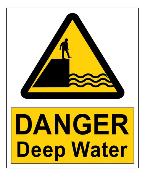 Danger Deep Water Mac Safety Signs