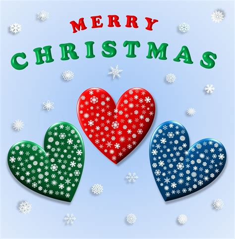 Download Merry Christmas Hearts Love Royalty Free Stock Illustration