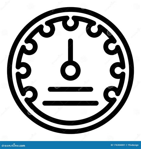 Industrial Barometer Icon Outline Style Stock Vector Illustration Of