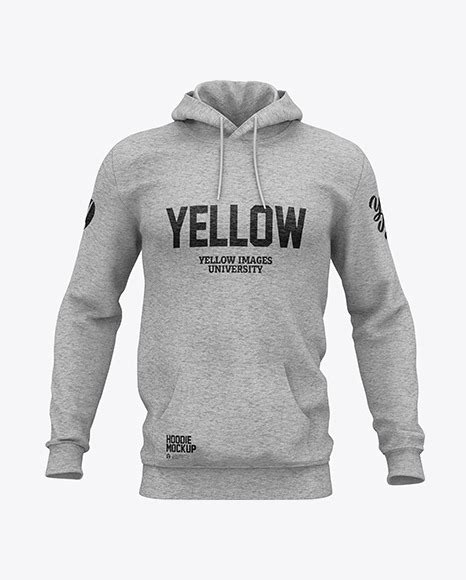 Melange Mens Hoodie Mockup Free Download Images High Quality Png