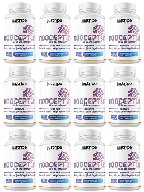 12 Pack Nooceptin Cognitive Enhancer Capsules For Cognition And Focu