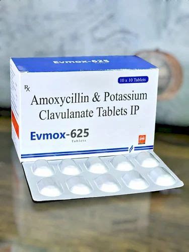 EVMOX 625 Amoxycillin Potassium Clavulanate 625 Mg At Rs 1850 Box In