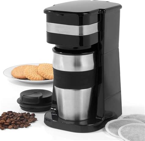 Cafetera Personal De Solo Toque Con Taza De Acero Inox Whiteline