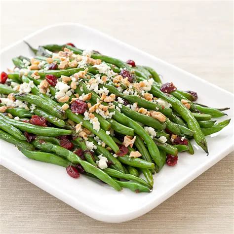 Green Beans With Cranberries Walnuts And Blue Cheese Cooks Country Recipe Green Beans