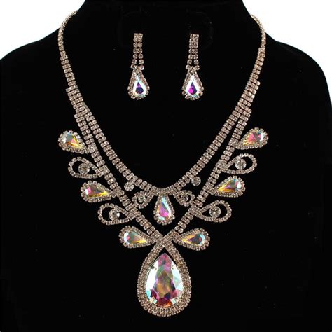 Rhinestone Necklace Set DDFLimport Wholesale Fashion Jewelry