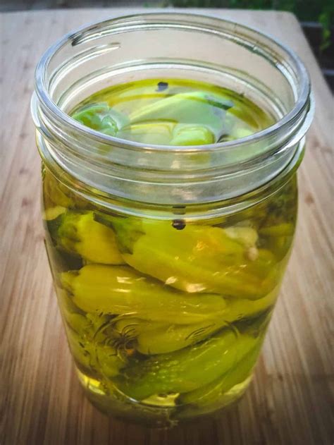 Quick Refrigerator Pickled Pepperoncini Peppers Recipe Pickled