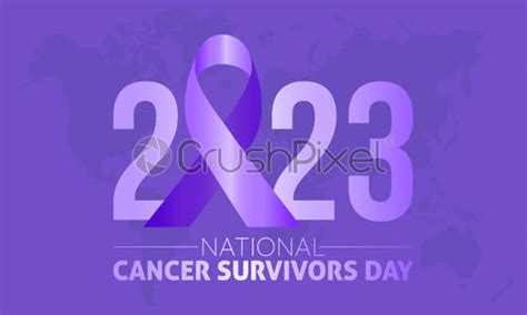 2023 Concept National Cancer Survivors Day Awareness Vector Banner