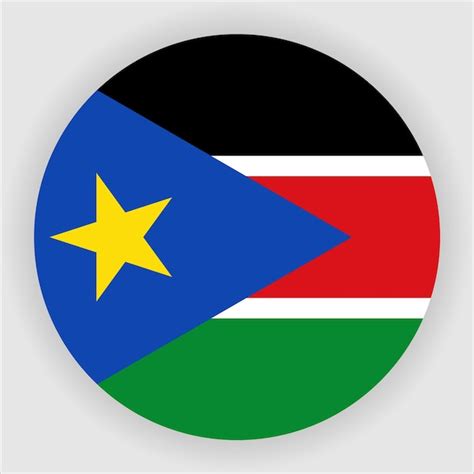 Premium Vector South Sudan Flat Rounded Flag Icon