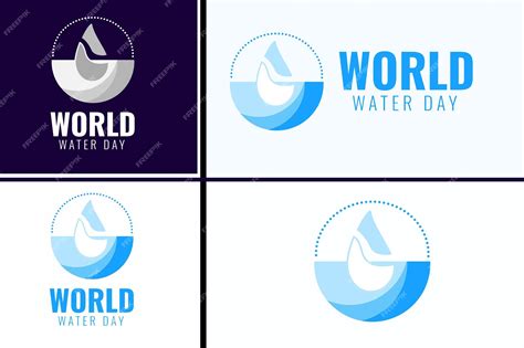 Premium Vector Blue World Water Day Logo