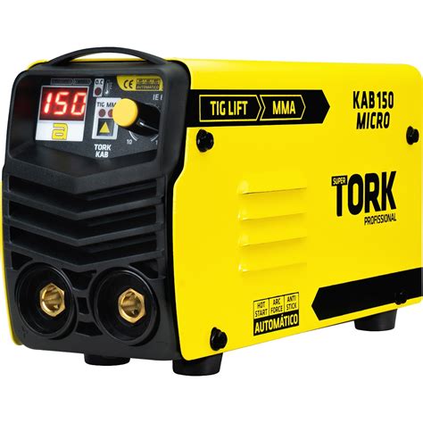 Máquina Inversor de Solda 150A Tig Lift MMA 220v 6 Esquadro Super