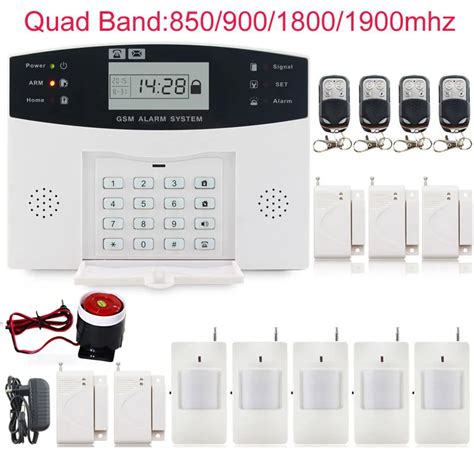 Wireless Mhz Home Burglar Security Sim Sms Gsm Alarm System Pir