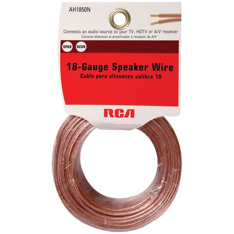 RCA Speaker Wire, 18-Gauge, 50ft, Insulated for Undistorted Signal