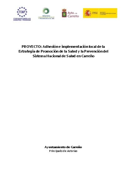 Proyecto Adhesión E Implementación Local De La Estrategia De Promoción