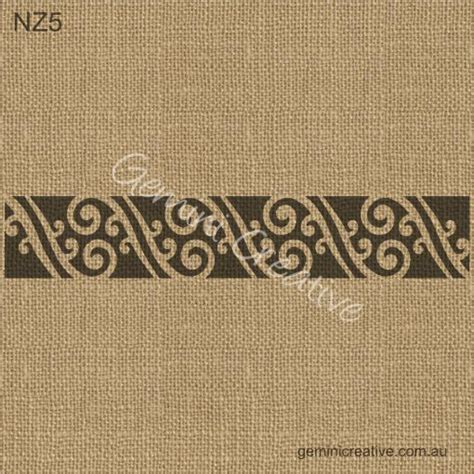 New Zealand Inspired Border Stencil Reusable Laser Cut Stencil