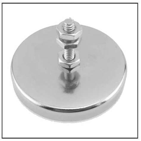 Round Base Magnet With Fastener Bolt And Nut Magnets By Hsmag