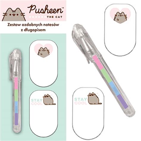 Pusheen D Ugopis T Czowy Notesy Ozdobne Kotek Karteczki Samoprzylepne