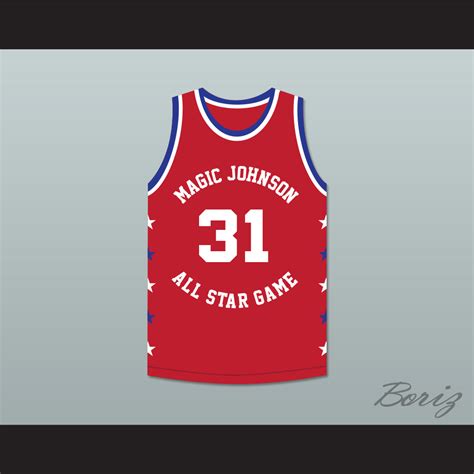 Kurt Rambis 31 Magic Johnson All Star Game Red Basketball Jersey 1990 ...