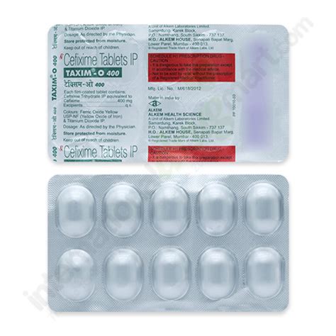 Buy Cefixime 400mg Tablets Online IDM