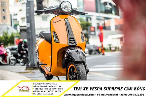 Tem Xe Vespa Supreme Cam B Ng Nguy N Decal Chuy N D N Keo Xe Design