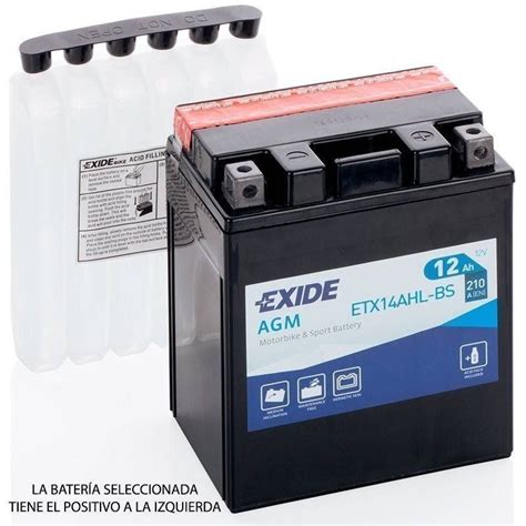 Exide YTX14AH BS Batería 12V 12Ah Precio en oferta