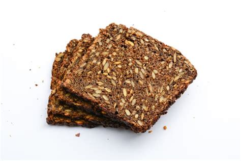 Whole Wheat Bread With Seeds Isolated Stock Image Image Of Meal Diet