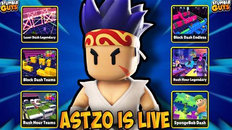 Lets Play All Block Dash Stumble Guys Block Dash Teams Stumble Guys Live Astzo Yt Youtube