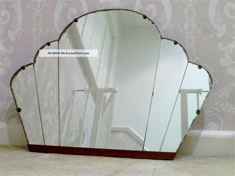 1920 S Art Deco Cloud Panelled Wall Mirror Sunburst Vintage Art Deco Wall Mirror Art Deco