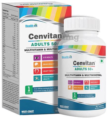 Healthvit Cenvitan Adults 50 With Multivitamin And Multimineral For Eye