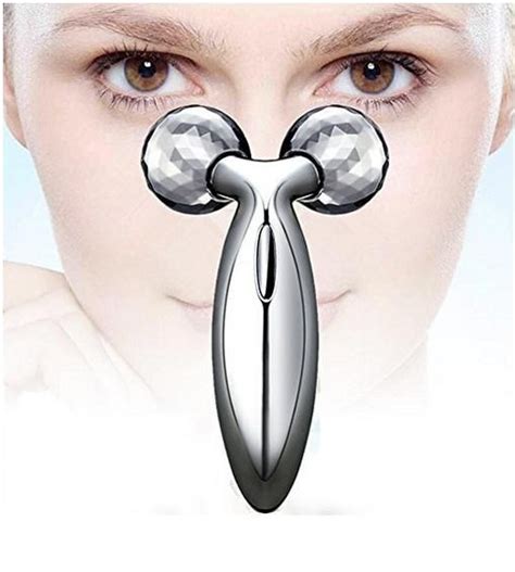 3d Roller Massager 360 Rotate Silver Thin Face Full Body Shape Massage