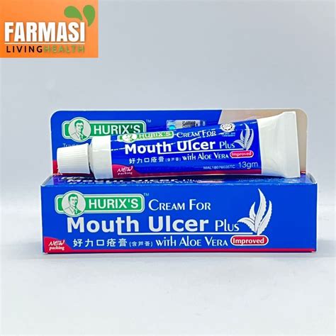 Hurixs Cream For Mouth Ulcer Plus With Aloe Vera 13g Shopee Malaysia