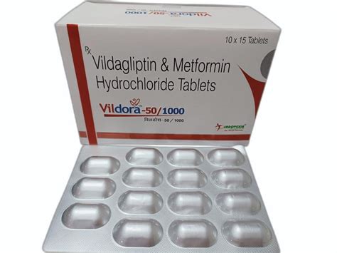 Vildagliptin 50 Mg And Metformin HCL 1000 Mg Tablets At Rs 2400 Box