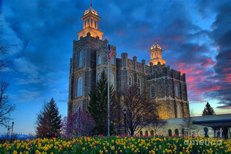 Logan Temple Pink Sunset Photograph By Adam Jewell Fine Art America