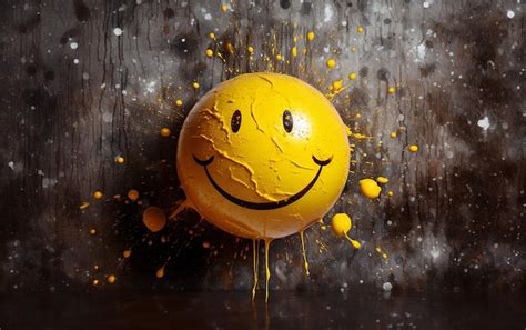 Premium AI Image | smiley face with yellow ball