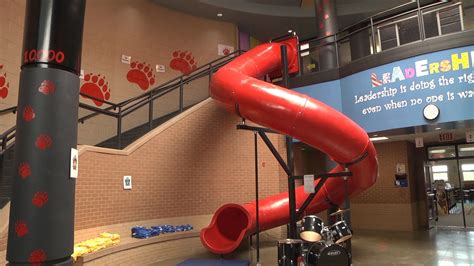 Bristow Elementary Reveals New Indoor Slide