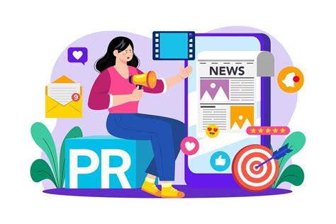 Public Relations Illustration Concept On White Background Public