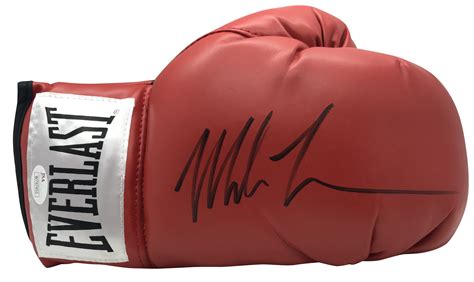 Lot Detail Mike Tyson Signed Red Everlast Boxing Glove Jsa