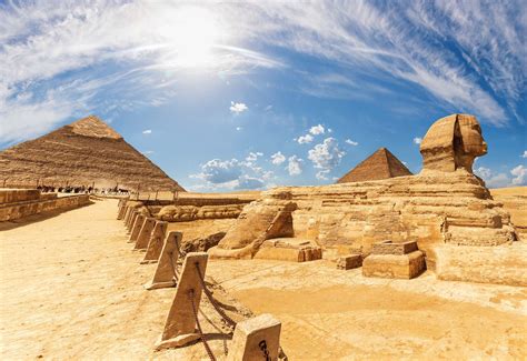 Ancient Egyptian Pyramids And Sphinx 