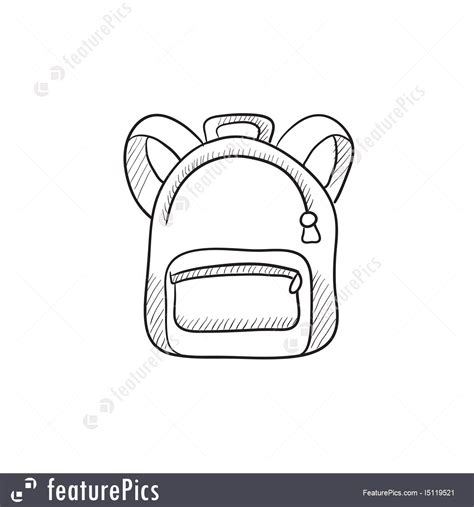 Backpack Sketch at PaintingValley.com | Explore collection of Backpack ...