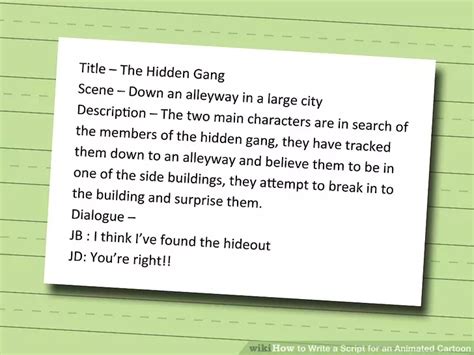 How to Write a Script for an Animated Cartoon (with Pictures ...