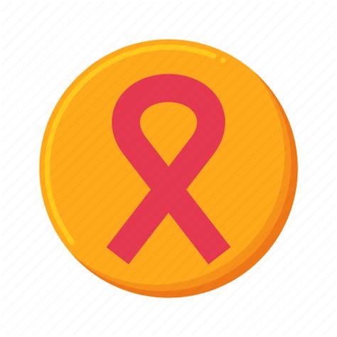 Ribbon Cancer Awareness Badge Icon Download On Iconfinder