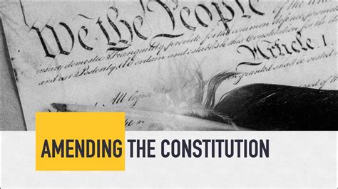 Amending The Constitution Youtube