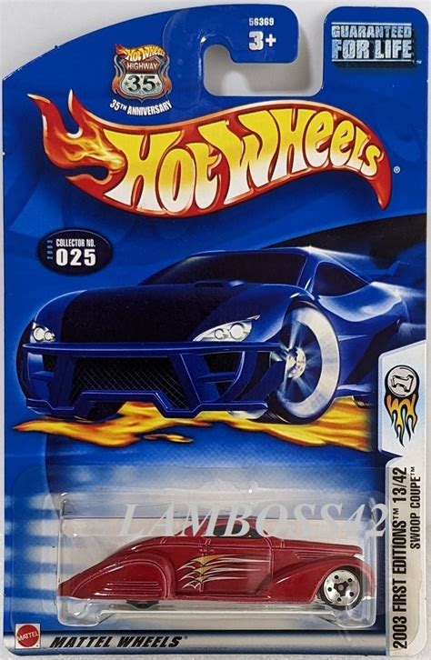 未使用 ホットウィール Swoop Coupe スウープ クーペ Hot Wheels First Edition 赤 Red レッドの落札情報詳細